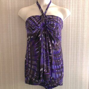 MXM Purple Print Halter Top